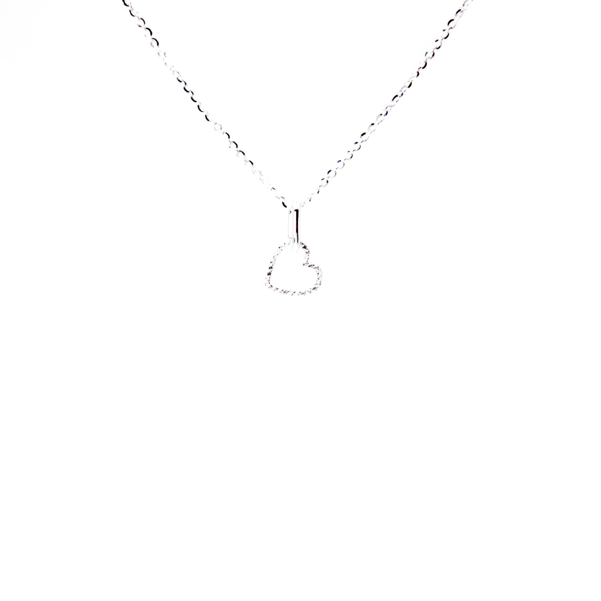 Collar Plata 925 Corazon con circones